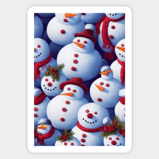 Christmas Seamless Pattern - Snowman #9 Sticker